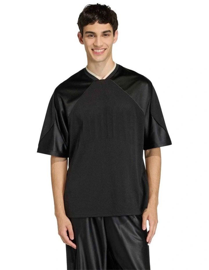 Stadium Graphic Mesh T-shirt in Black image 1
