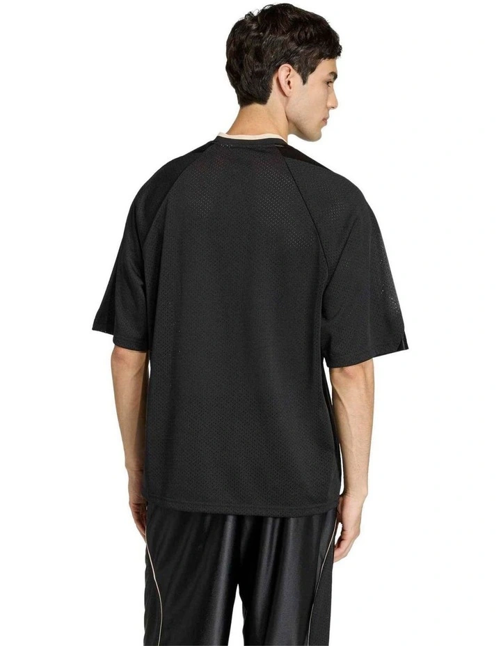Stadium Graphic Mesh T-shirt in Black image 2