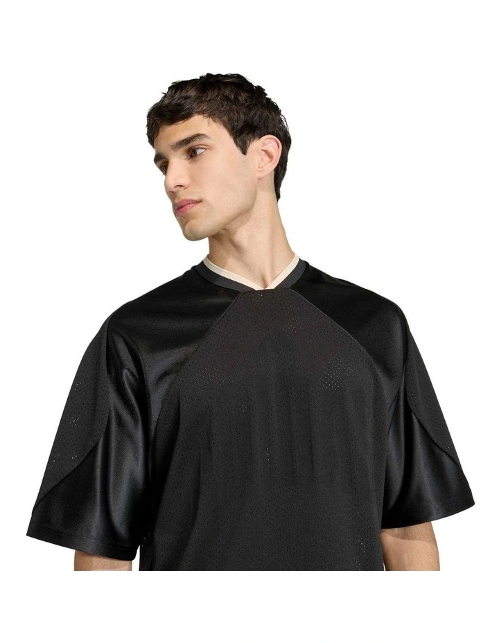 Stadium Graphic Mesh T-shirt in Black image 4