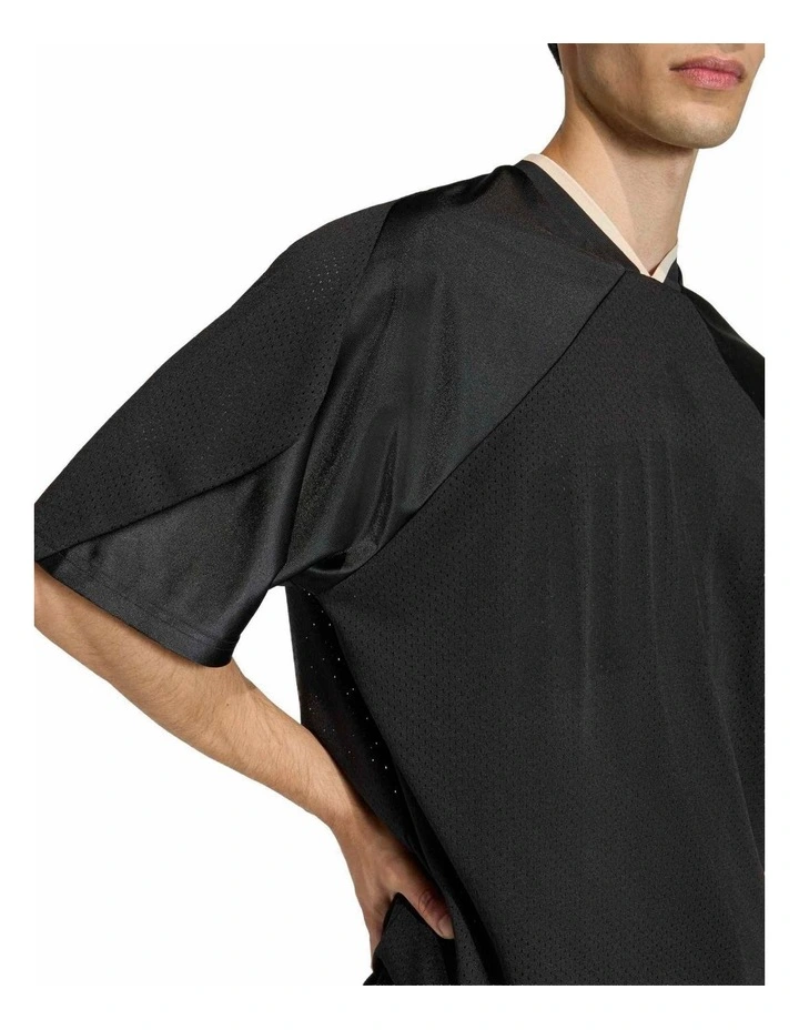 Stadium Graphic Mesh T-shirt in Black image 5