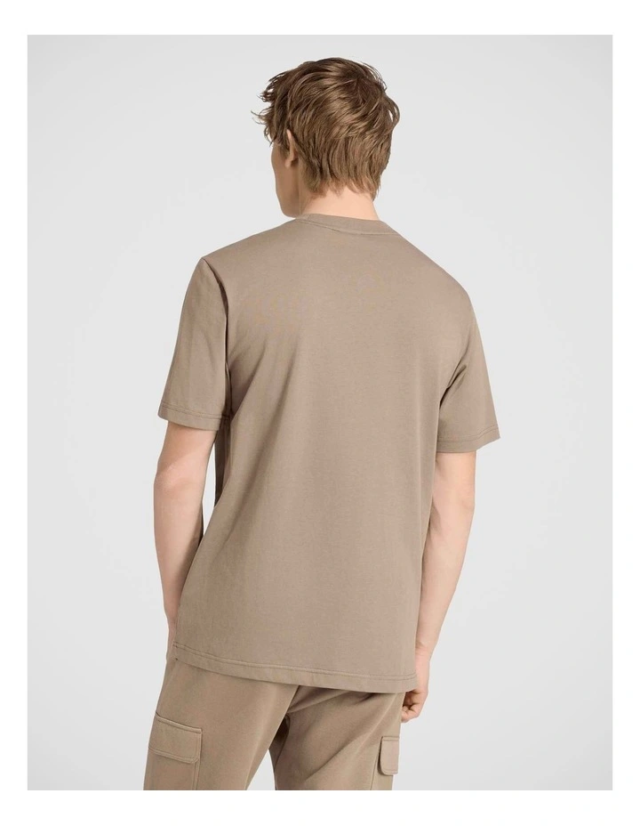 Essentials Small Logo Single Jersey T-Shirt in Khaki image 2