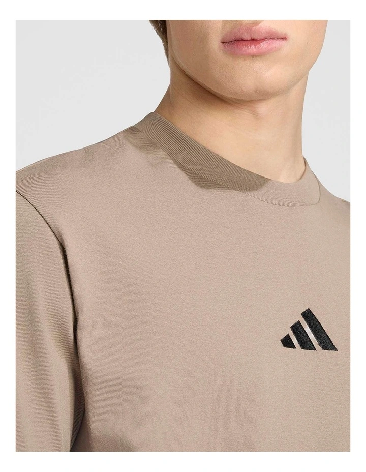 Essentials Small Logo Single Jersey T-Shirt in Khaki image 4