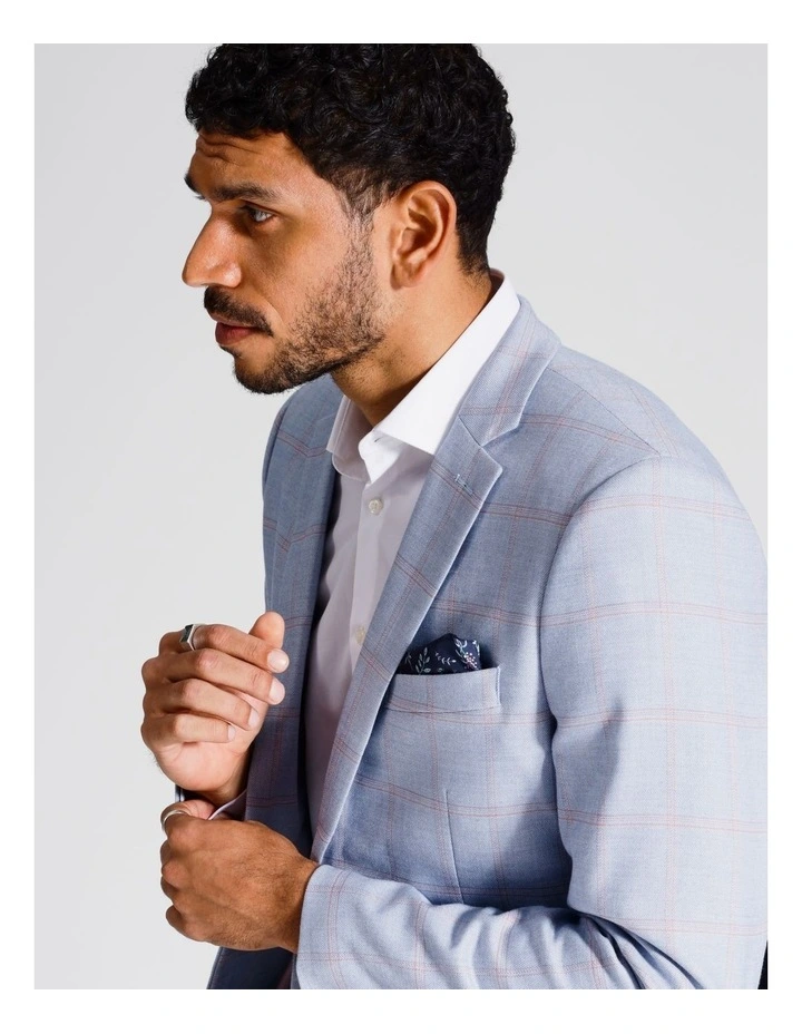 Slim Blazer Window Pane in Pink image 4