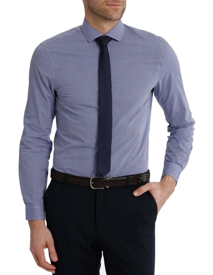 Blaq Slim Fit Mini Gingham Long Sleeve 