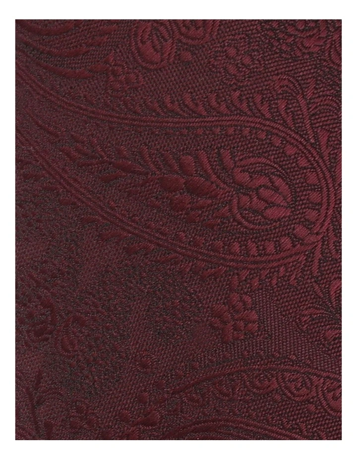PAISLEY Tie in Burgundy image 4