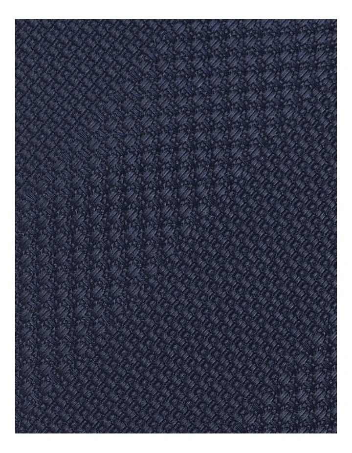 BLAQ TEXTURED STRIPE TIE NAVY image 4