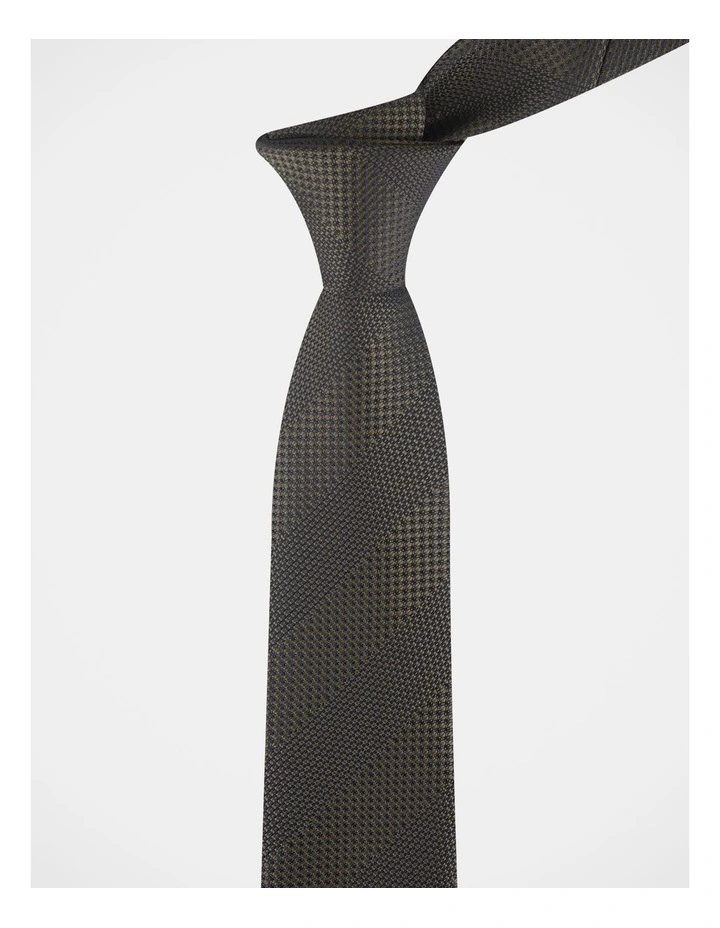 BLAQ TEXTURED STRIPE TIE OLIVE image 2