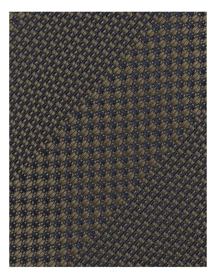 BLAQ TEXTURED STRIPE TIE OLIVE image 4