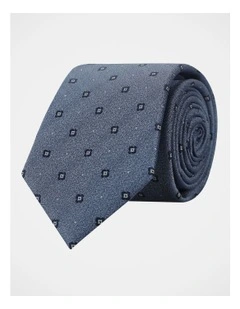 BLAQ JACUARD TIE BLUE