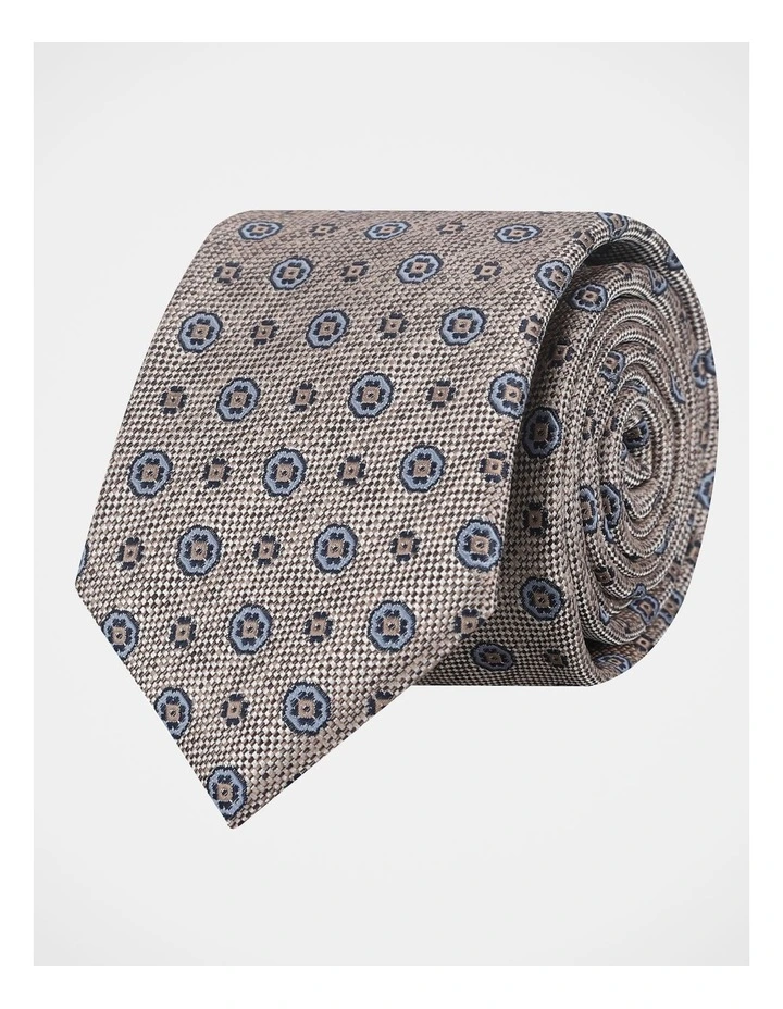 BLAQ PATTERN TIE DARK BEIGE image 1