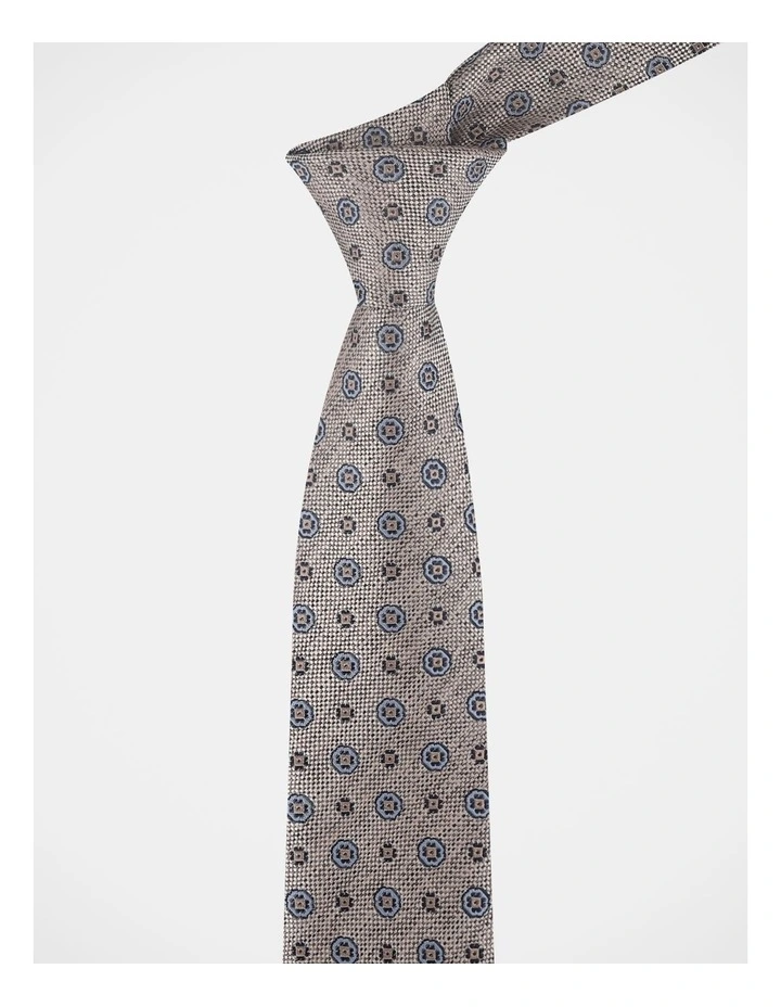 BLAQ PATTERN TIE DARK BEIGE image 2