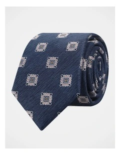 BLAQ JACQUARD TIE NAVY