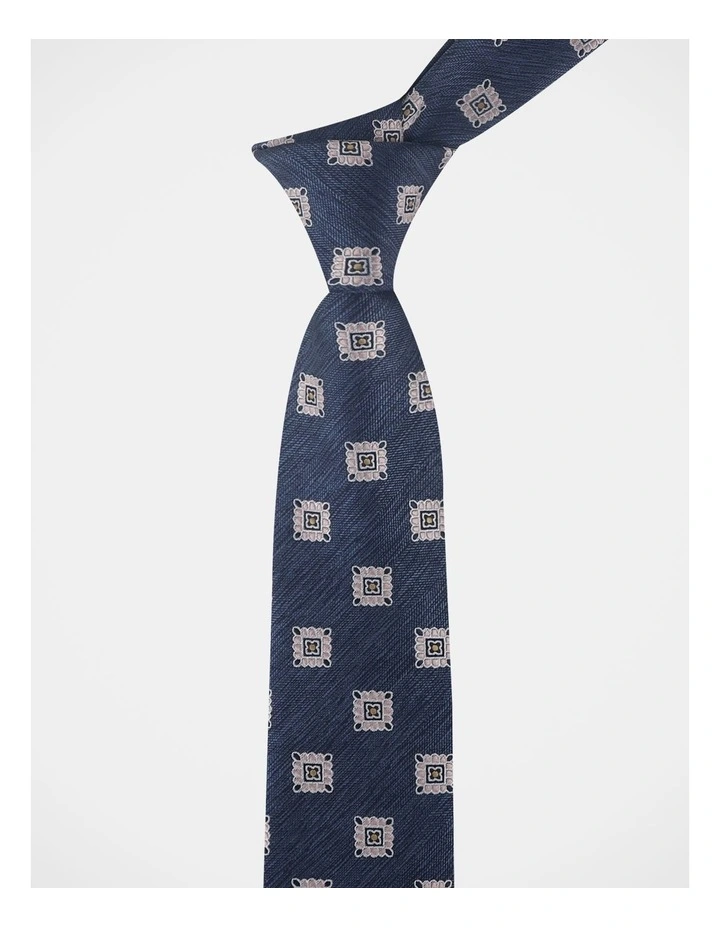 BLAQ JACQUARD TIE NAVY image 2