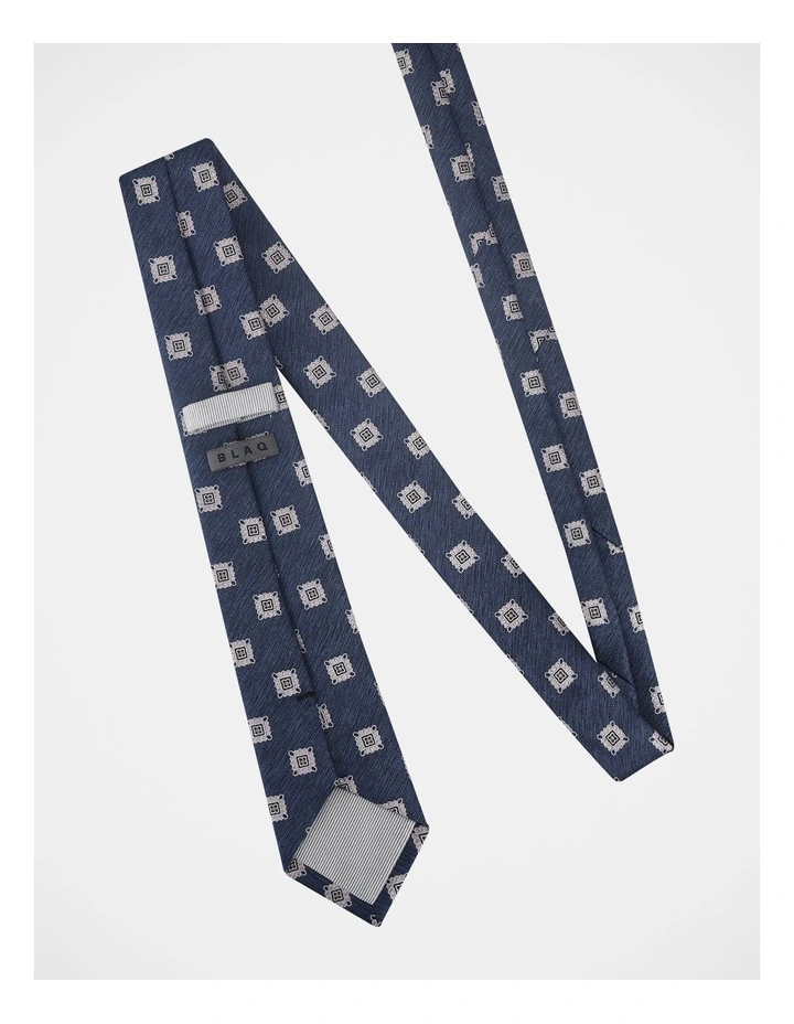 BLAQ JACQUARD TIE NAVY image 3