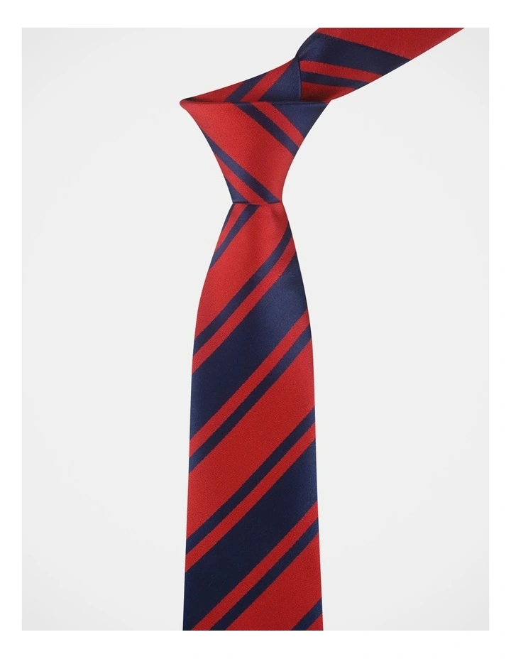 BLAQ STRIPE TIE RED/NAVY image 2