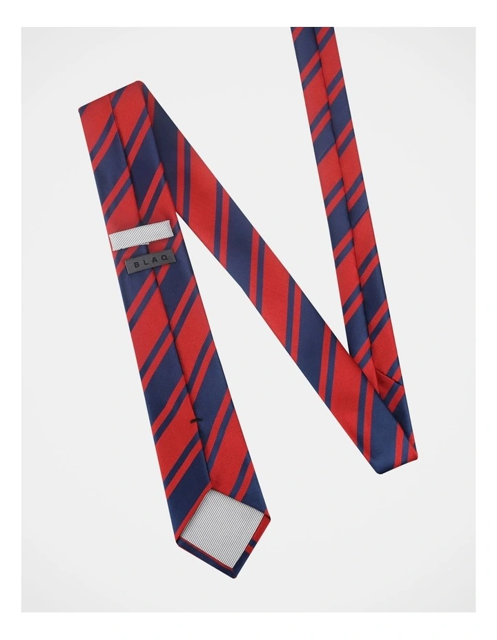 BLAQ STRIPE TIE RED/NAVY image 3