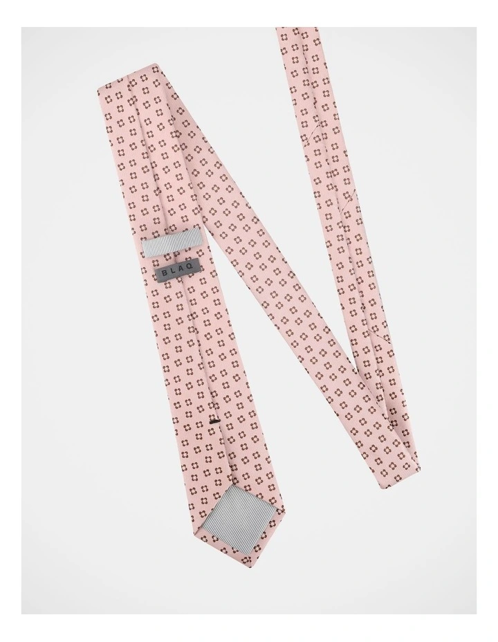 Floral Patterned Tie in Blush image 2