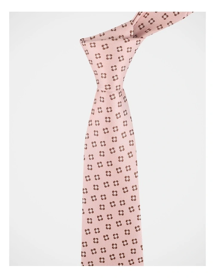 Floral Patterned Tie in Blush image 4