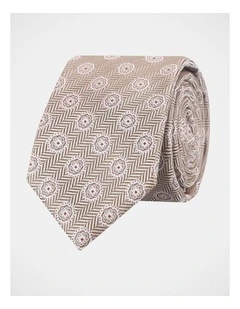 Herringbone Medallion Tie