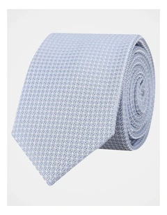 Textured Tie in Steel Blue