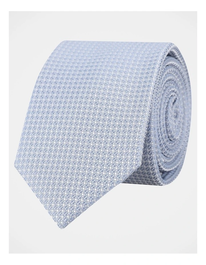 Textured Tie in Steel Blue image 1