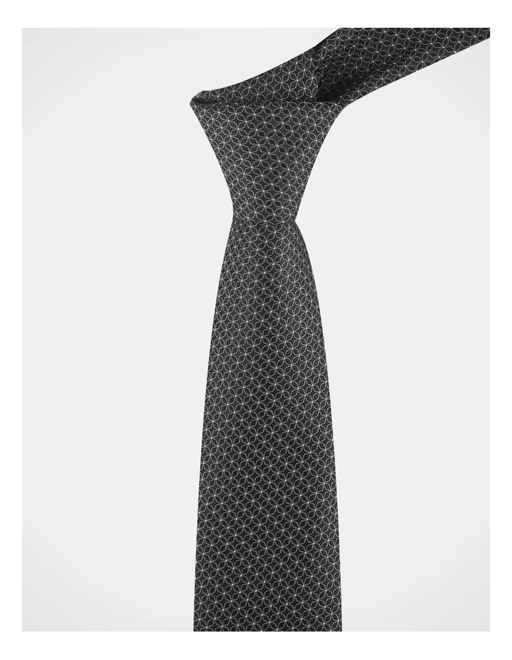 Tie Set With Tie Bar 2 Pack in Black and Grey image 2