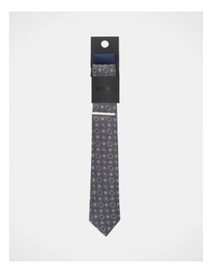 Tie Set With Tie Bar 2 Pack in Deep Khaki and Blue