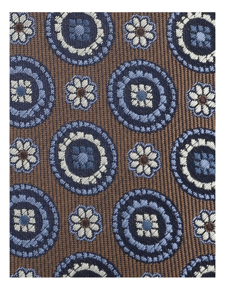 Tie Set With Tie Bar 2 Pack in Deep Khaki and Blue image 3