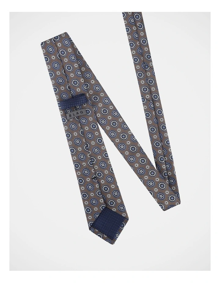 Tie Set With Tie Bar 2 Pack in Deep Khaki and Blue image 4