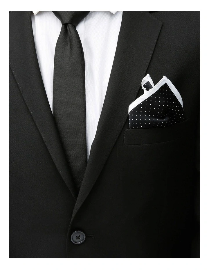 Black Dot Pocket Square image 3