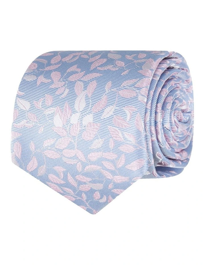 Floral Silk Tie Blue image 1