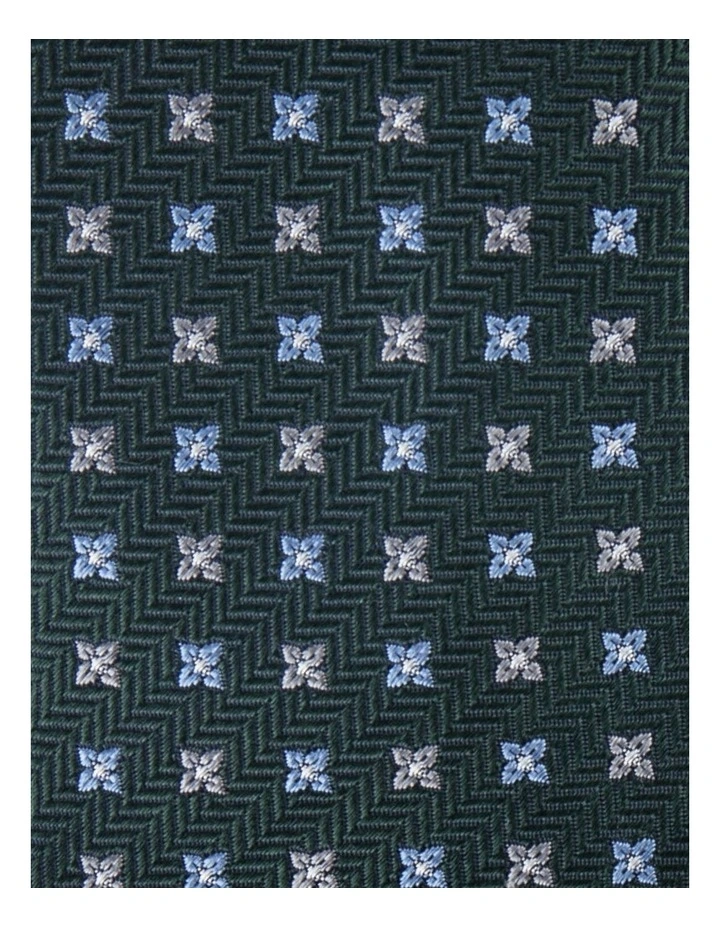 Geo Silk Tie Green image 3