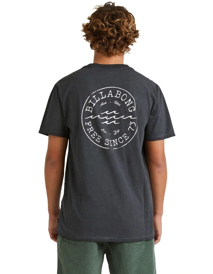 Big Wave Daz Short Sleeve T-shirt in Black image 2