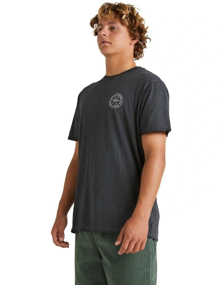 Big Wave Daz Short Sleeve T-shirt in Black image 3