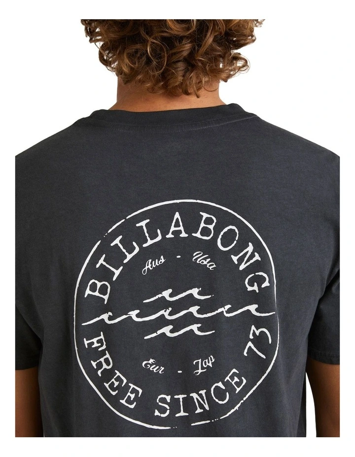 Big Wave Daz Short Sleeve T-shirt in Black image 4