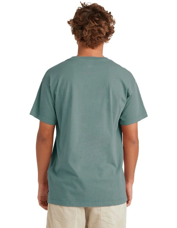 Premium Wave Wash Short Sleeve T-shirt in Marine Green image 2