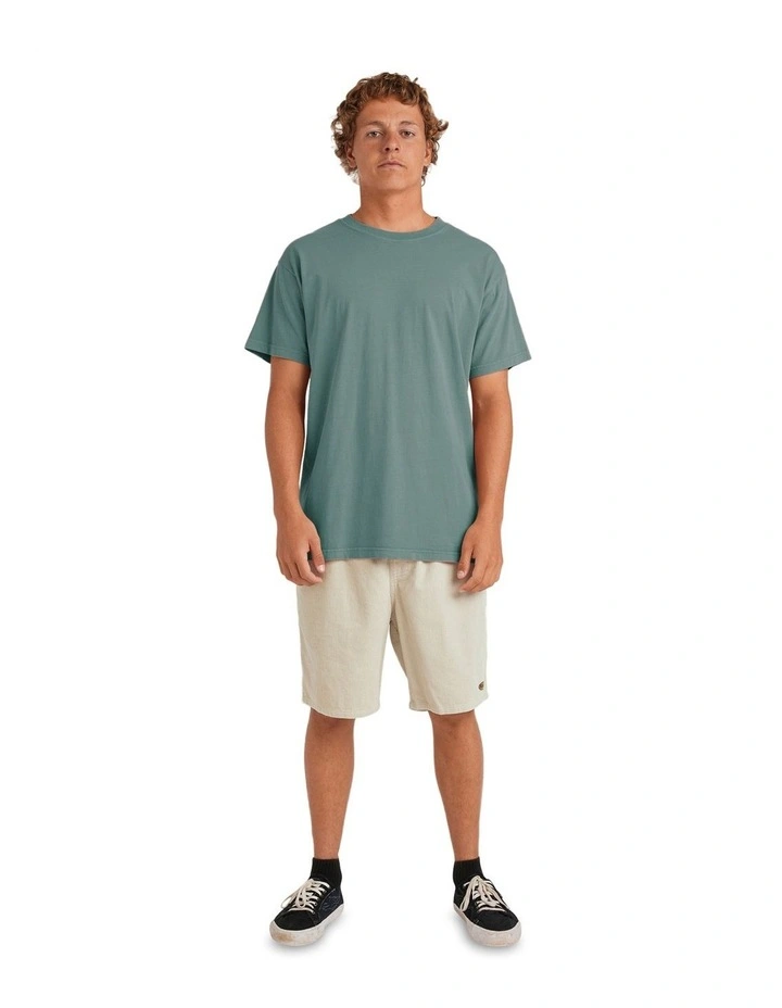 Premium Wave Wash Short Sleeve T-shirt in Marine Green image 5