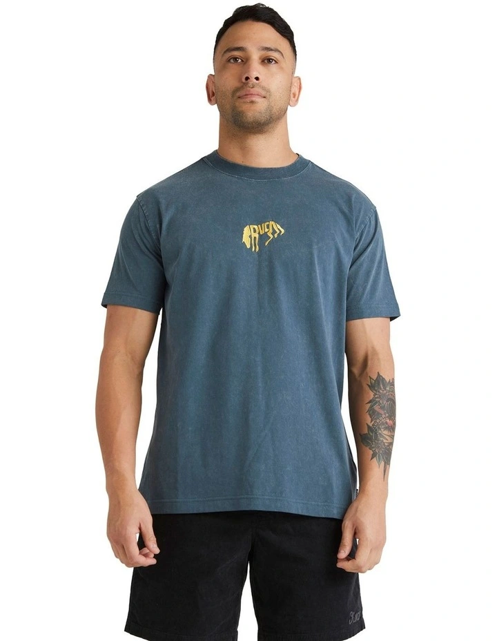 Buck Short Sleeve Tee in Blue image 1