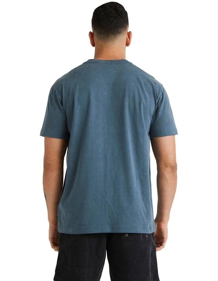 Buck Short Sleeve Tee in Blue image 2