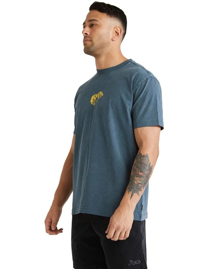 Buck Short Sleeve Tee in Blue image 3