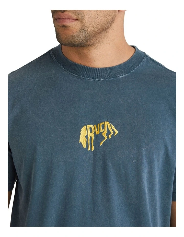 Buck Short Sleeve Tee in Blue image 4