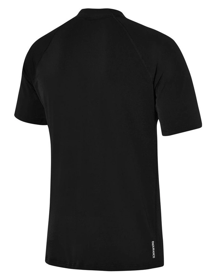 Relaxed Short Sleeve Sun Top in Black/White image 3