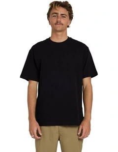 Premium Wave Wash Short Sleeves Tee in Black