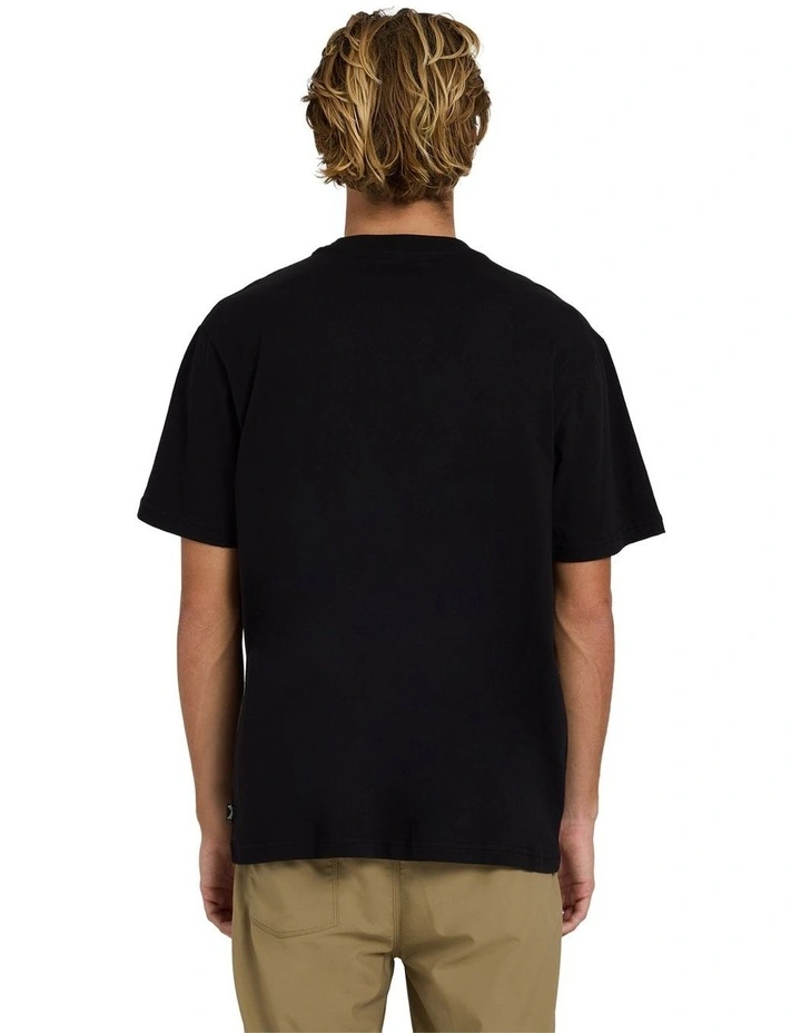 Premium Wave Wash Short Sleeves Tee in Black image 2