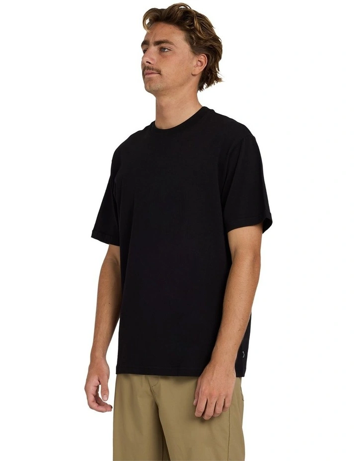 Premium Wave Wash Short Sleeves Tee in Black image 3