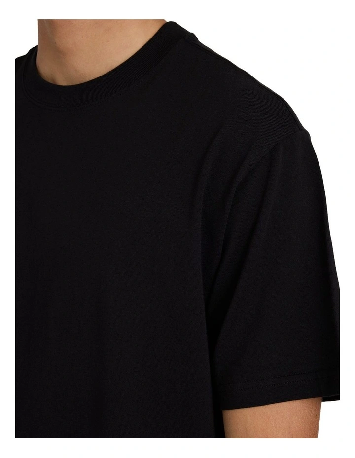 Premium Wave Wash Short Sleeves Tee in Black image 4