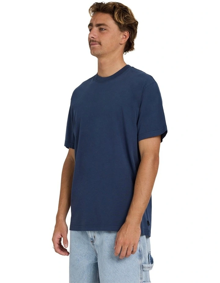Premium Wave Wash Short Sleeves Tee in Blue image 3