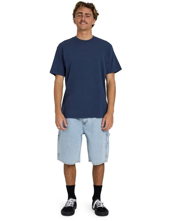 Premium Wave Wash Short Sleeves Tee in Blue image 5
