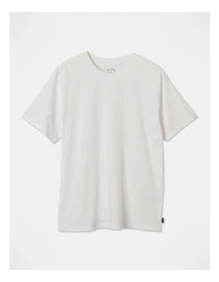 Premium Wave Wash Short Sleeves Tee in White