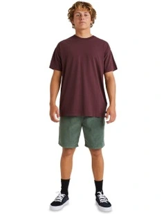 Premium Wave Wash Short Sleeves Tee in Purple